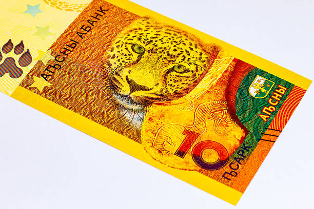 istock 10 Apsar Abkhazia with the image of the Caucasian leopard and a bronze axe. Unrecognized republic of Abkhazia. Money of Abkhazia. 2241999231