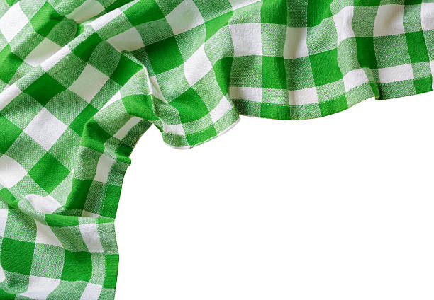istock green and white checkered tablecloth isolated on white background, top view 2242000703