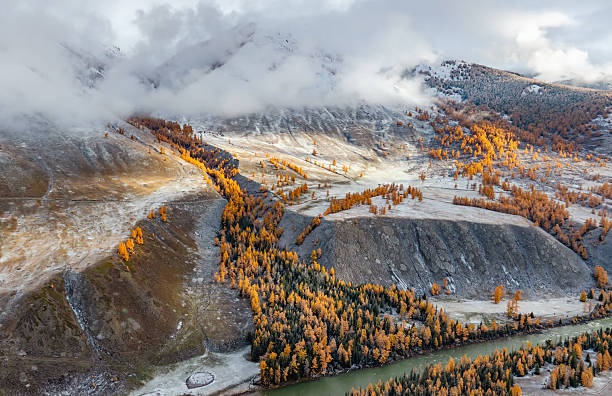 istock The first snow in the autumn mountain valley.. 2242002700