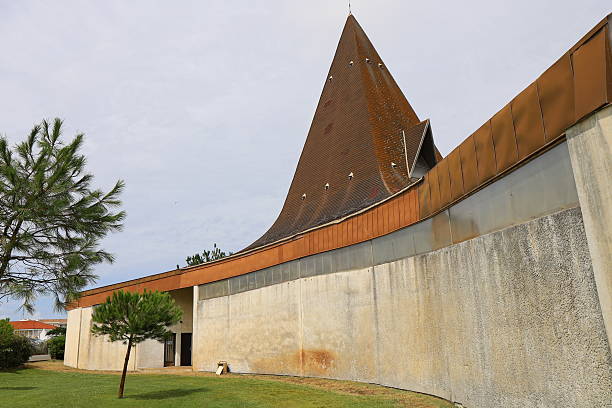 Notre Dame des Dunes Church, contemporary-style church, town of Mimizan, Gironde department, France