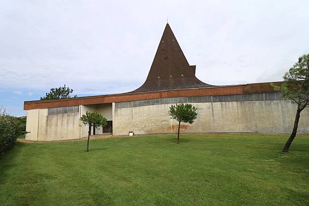 Notre Dame des Dunes Church, contemporary-style church, town of Mimizan, Gironde department, France
