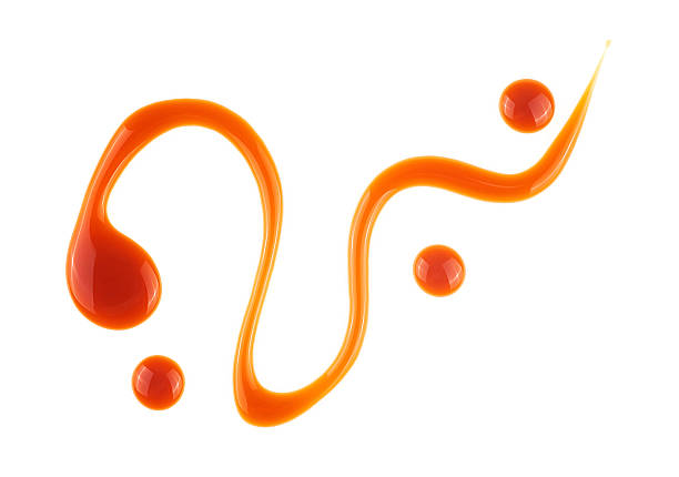 istock Caramel sauce swirl isolated on a white background, top view. Liquid caramel. 2242054855