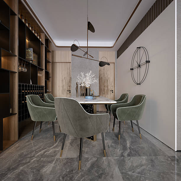 istock 3d render home interior, living room dining room 2242056829