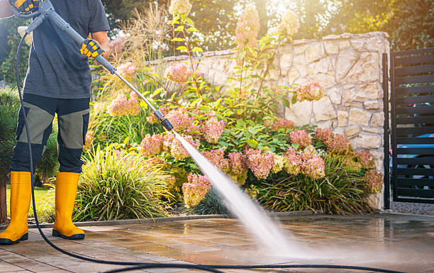 istock Cleaning Patio With High-Pressure Washer on a Sunny Day 2242058812