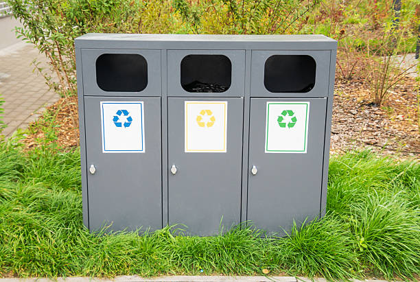 istock Urban recycling containers for sustainable waste management system. 2242072651