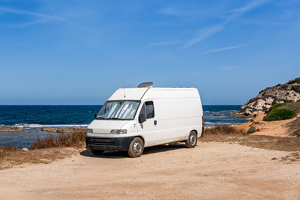istock White camper van parked on a cliff overlooking the ocean in Capo Mannu, Sardinia, offering breathtaking views and a sense of freedom 2242081630