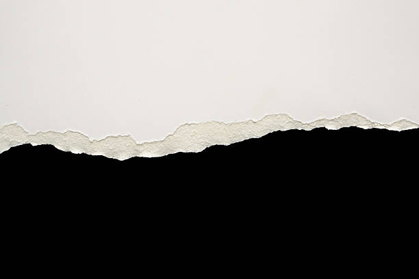 istock White ripped paper torn edges strips isolated on black background 2242089398