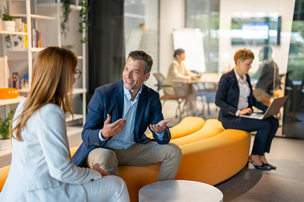 istock Business partners discussing new project in modern office space 2242089434