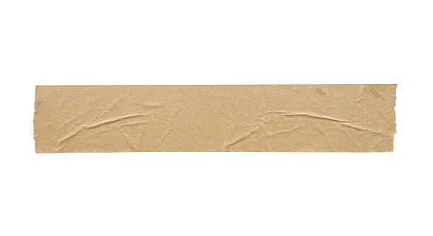 istock Brown adhesive paper tape isolated on white background 2242089474