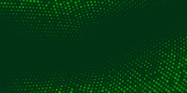 istock Abstract dark green background. Hexagonal grid with glowing dots and fading effect. Futuristic design for technology, digital themes, or modern presentations. Vector illustration 2242089928