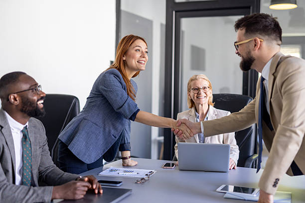 istock Business Meeting with Handshake in Modern Office Space 2242093032