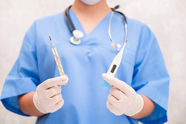 Girl in Blue Veterinarian Suit.