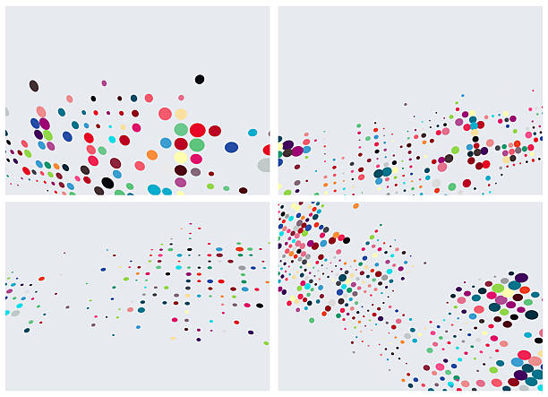 abstract color perspective half tone dots texture backgrounds design element collection