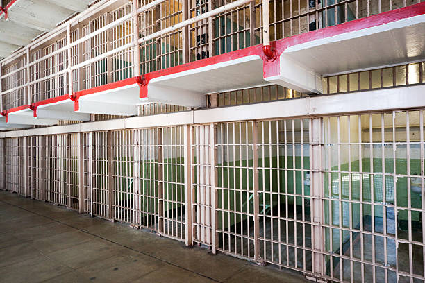 istock Rows of locked prison cells , Alcatraz, San Francisco, California. 2242104708