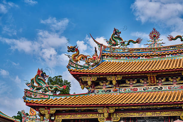 istock Traditional Chinese Architecture with Elaborate Dragon Sculptures 2242115470