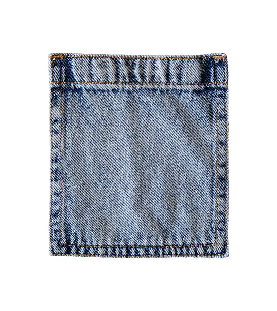 blue jeans pocket isolated on white