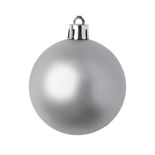 istock Silver Christmas ball on white background 2242124498