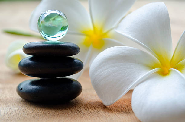 Black Zen stones with marble and with customizable space for text or ideas