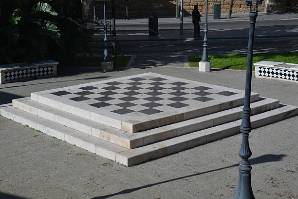 istock Cadiz - Outdoor Giant Chess Set on the Seafront. 2242128651