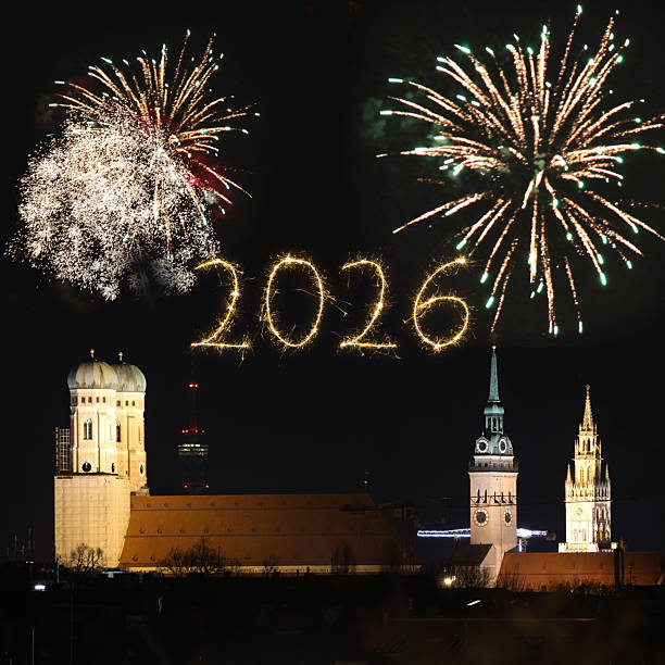New year 2026 fireworks Munich Germany