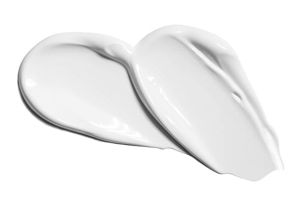 istock Dual cosmetic cream smears on empty background 2242142089