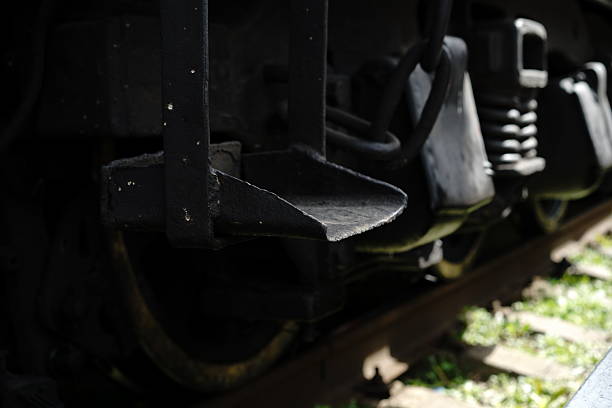 Close up of a train transporting coal