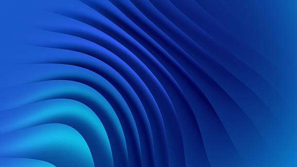istock Beautiful blue wave technology background with smooth flowing line grid. Futuristic digital design with a dynamic blue color scheme. Perfect for technology visuals, digital art, sci-fi backgrounds, pr 2242150984