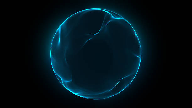 istock Blue futuristic technology sphere composed of light blue particles, lines, and dots. Glowing energy orb representing big data, artificial intelligence, and future technology. Perfect for digital art, 2242151034