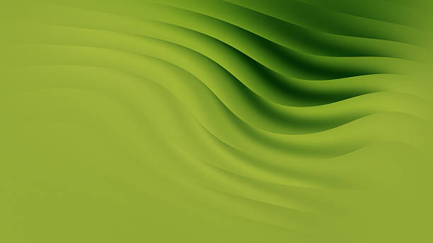 Abstract green gradient background with smooth flowing waves. Modern organic motion design inspired by nature. Minimal elegant backdrop perfect for eco-themed visuals, digital art, futuristic designs,