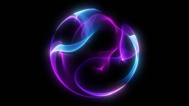 istock Smooth movements of light pink and blue glowing waves forming a circular sphere, neon particles swirling in a magical vortex, astral energy orb in delicate pastel colors with soft smoke texture, perfe 2242153857