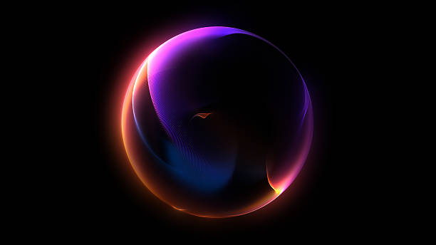 istock Abstract multicolored sphere with glowing gradient shapes in rotation, luminous futuristic design with smooth flowing motion, vibrant digital art concept symbolizing energy and innovation, perfect for 2242153858