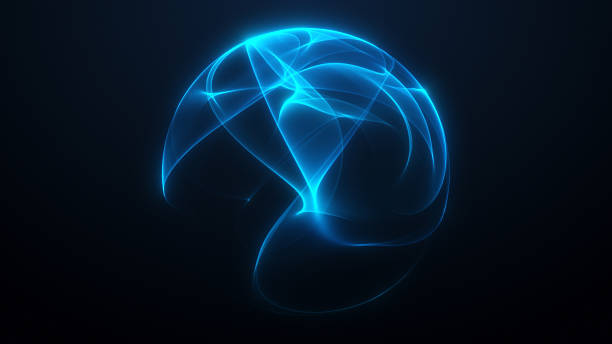 istock Soft blue energy sphere on isolated background, glowing blurred bright orb with chaotic moving particles, abstract futuristic energy core symbolizing AI power and innovation, smooth seamless motion de 2242153993