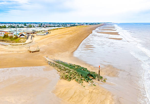 Dredging at a Sandy Beach  with Excavator