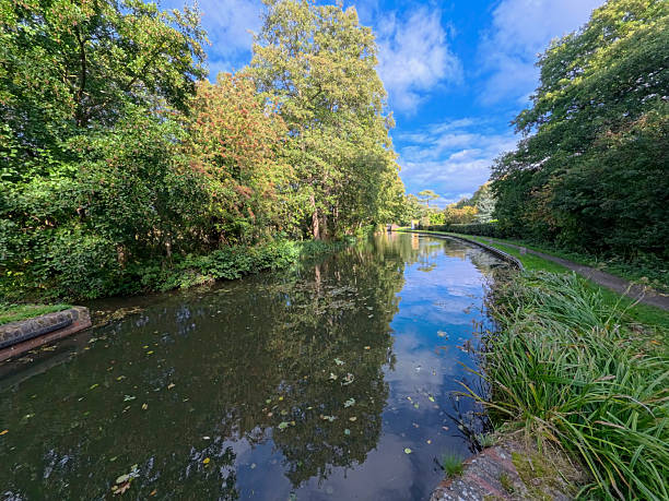 istock View of a British canal in autumn fall rural setting 2242160425
