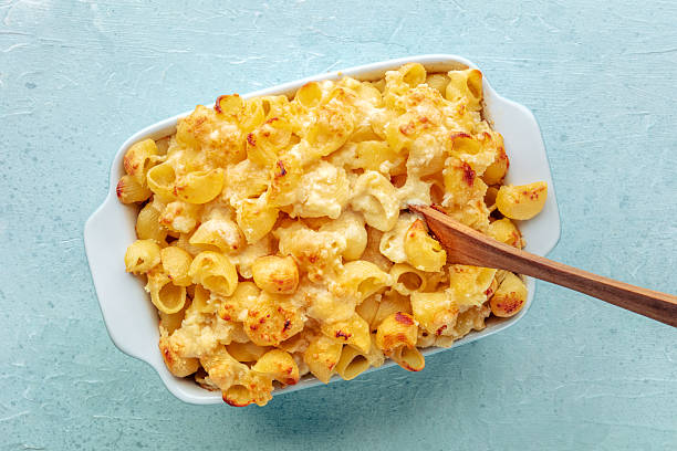 istock Mac and Cheese, macaroni pasta, oven-baked in a casserole with cream 2242162149