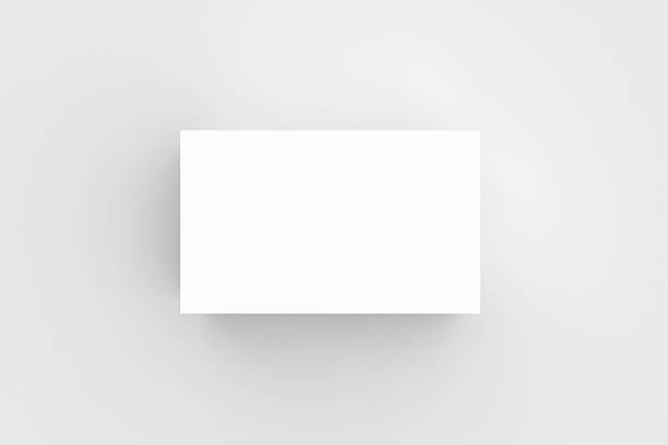 istock Blank horizontal business card mockup floating over a white background 2242164716