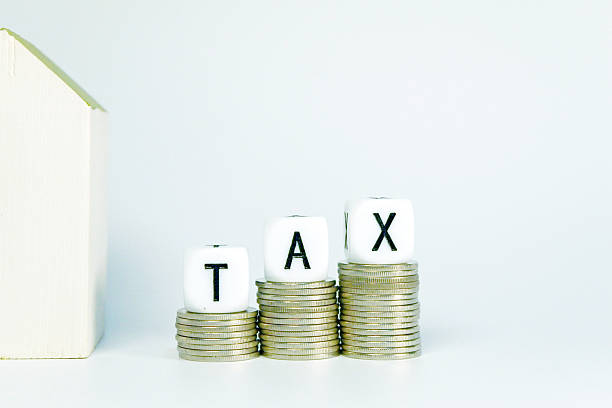 istock Tax Season: tax time reminder background digitally generated image stock photo copy space 2242165063