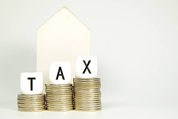 istock Tax Season: tax time reminder background digitally generated image stock photo copy space 2242165080