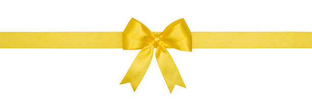 istock Yellow Bow and Ribbon Isolated 2242171394