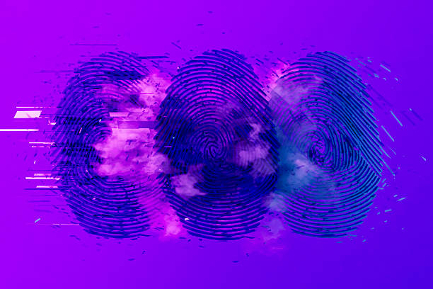 istock Fingerprint with Fog, Cyber Security Concept 2242171886