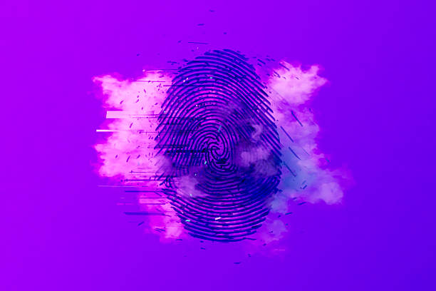 istock Fingerprint with Fog, Cyber Security Concept 2242171974