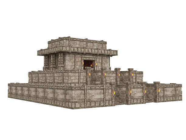 istock Isolated 3D rendering of an ancient fantasy temple. 2242173313