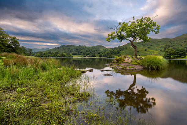 View across lake Windermere in Cumbria, UK