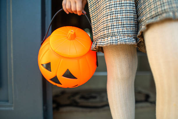 istock Little girl outdoors on Halloween 2242180671