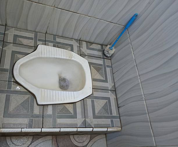 istock Clean traditional squat toilet corner 2242184442