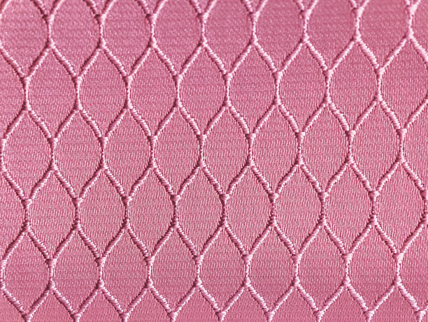istock Pink Woven Fabric Texture with Leaf-Like Geometric Pattern in Ultra High Resolution for Design, Textile, and Creative Applications 2242188558