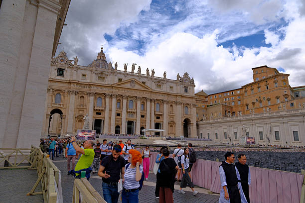 Vatican-Sep.25th 2025: St. Peter's Basilica with tourists