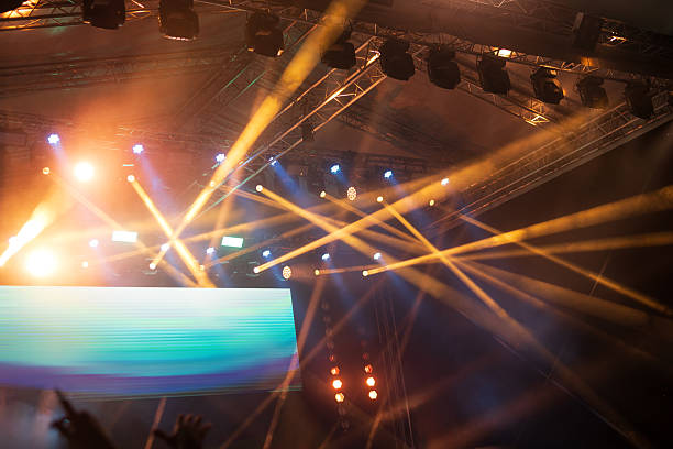 istock Stage lights on the summer concert 2242195656