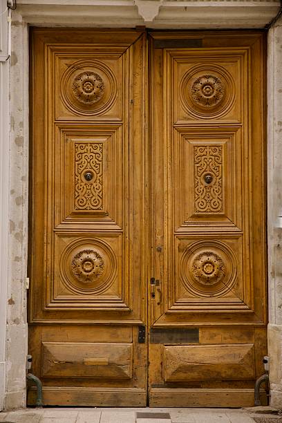 istock Oversized 19th century wood double doors 2242209422
