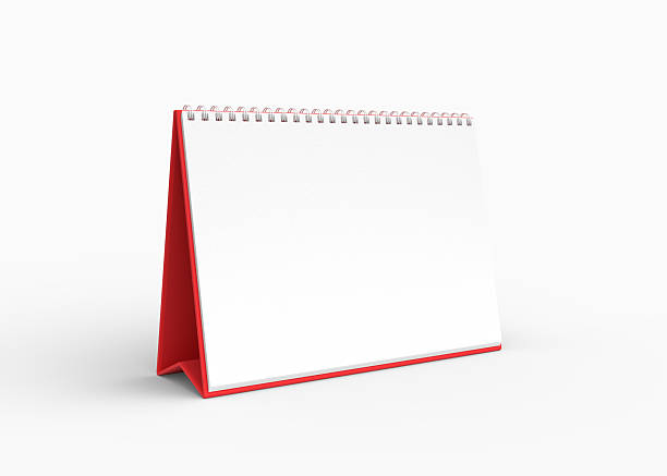 istock Empty desk calendar mockup on light white background. 2242209450